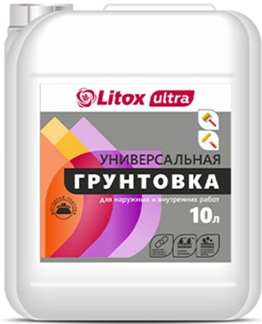 Грунтовка Litox Ultra, универсальная, 10л купить в СОМ