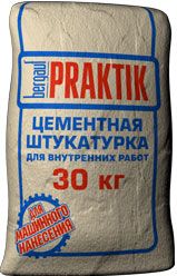 Штукатурка цементная Bergauf Praktik, 30кг купить в СОМ