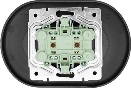 Механизм розетки  LEZARD OSEN Осень 2 гнезда, без заземления,  круглая, черный бархат купить в СОМ