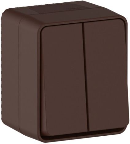 Выключатель AtlasDesign PROFI54 2кл. ОП коричневый IP54 10AX ATN546051 купить в СОМ
