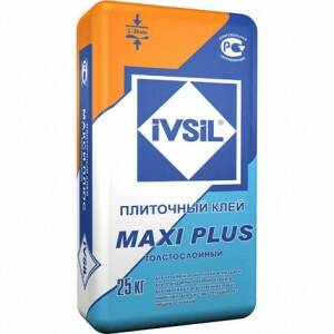 Клей для плитки IVSIL MAXI PLUS, 25 кг купить в СОМ