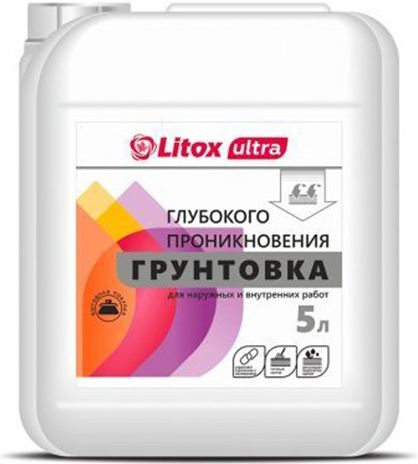 Грунтовка Litox Ultra, универсальная, 5л купить в СОМ