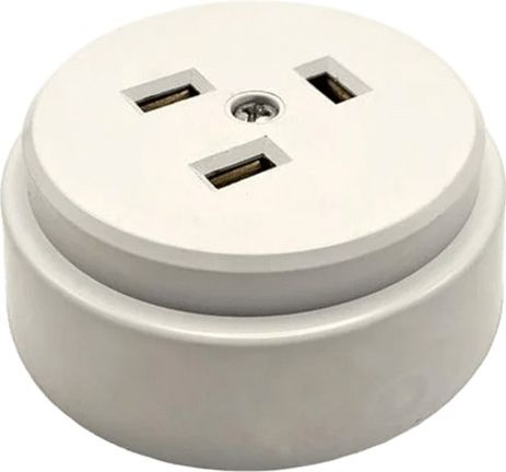 Разъем TOKOV ELECTRIC  РШ-ВШ 32А 250В 2Р+РЕ открытой установки белый купить в СОМ