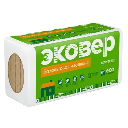 Утеплитель ЭКОВЕР ЭКОФАСАД 110, 1000х600х100 мм, 4 штуки в уп., 2.4 м2 купить в СОМ
