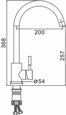 Смеситель для мойки Frap F40899-2, серый купить в СОМ