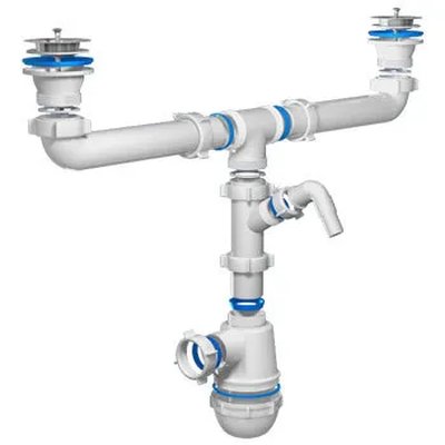 Сифон для мойки АНИ Грот А3500, 1 1/2"х40, двойной, с отводом купить в СОМ