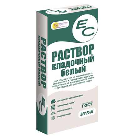Смесь кладочная белая ЕС, 25 кг купить в СОМ