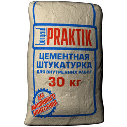 Штукатурка цементная Bergauf Praktik, 30кг купить в СОМ