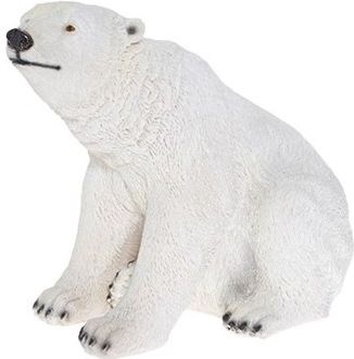Фигура садовая Белый медведь сидячий 22х26см купить в СОМ