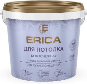Краска акриловая Erica, для потолка, 1.4 кг купить в СОМ