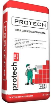 Клей ПРОТЕК Р-10 для керамогранита, 25 кг купить в СОМ