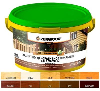Антисептик Zerwood ZDP Аквалазурь, белый, 2.5 кг купить в СОМ