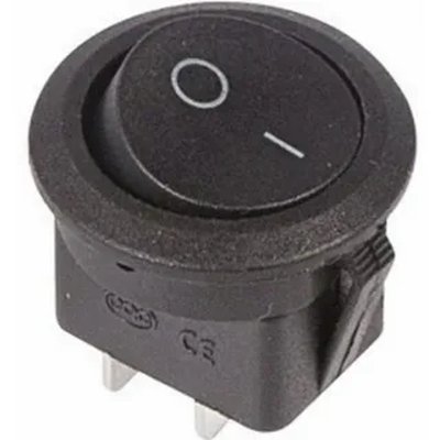 Выкл. клав.круглый  ON-OFF черный  6А 250В (2с)   RWB-212 купить в СОМ