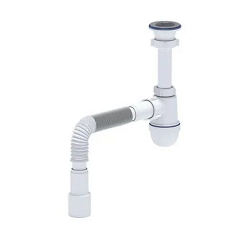 Сифон для мойки АНИ С0115, 1 1/2"х40, с гибкой трубой 40х40/50 купить в СОМ