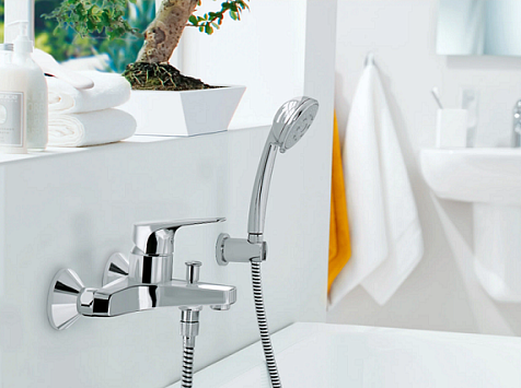 Смеситель для ванны Grohe BauFlow 2360100, латунь, короткий излив купить в СОМ