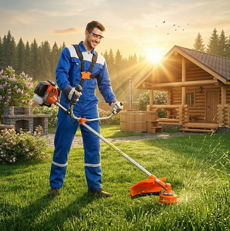 Триммер бензиновый ТЕХПРОМ БТ- 56, 3000Вт, неразборная штанга, ремень, леска, нож купить в СОМ