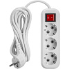 Удлинитель ОНЛАЙТ OPE-S-03-150-ESC-3x1 3 гн, 1,5 м СЗ 16А IP20 с выключ., белый купить в СОМ