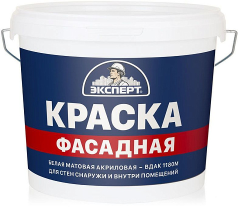 Краска акриловая Эксперт ВДАК-1180, фасадная, 7 кг купить в СОМ