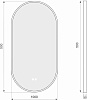 Зеркало Azario Ирина AZ-LED013925 500 х1000 мм, сенсор, диммер, подогрев, матовый золотой купить в СОМ