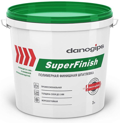 Шпаклевка полимерная Danogips Sheetrock SuperFinish, 3 л купить в СОМ