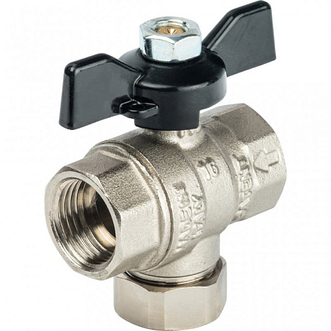 Кран шаровый 1/2" ВВ, бабочка, с фильтром V&G купить в СОМ
