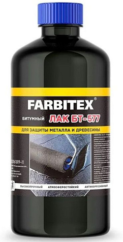 Лак битумный БТ-577 Farbitex, 0.5 л купить в СОМ