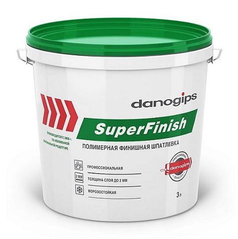 Шпатлевка полимерная Danogips SuperFinish , 5 кг купить в СОМ