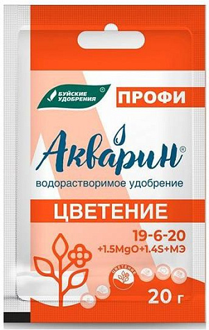 Удобрение Акварин Цветение Профи 20г БХЗ купить в СОМ