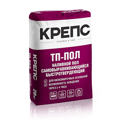 Ровнитель для пола Крепс ТП-пол, 20 кг купить в СОМ
