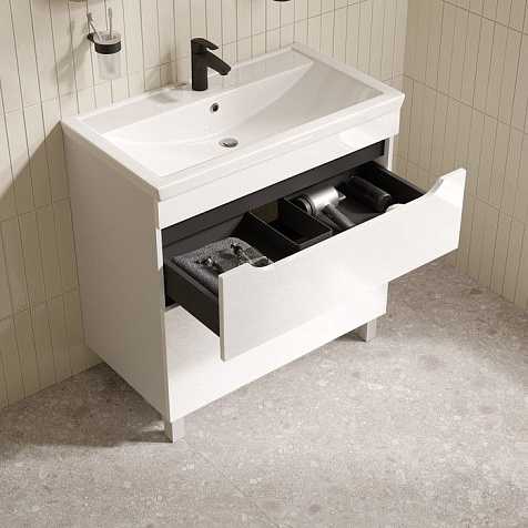 Тумба-умывальник Iddis Ray RAY80WFi95K 80, белый, с раковиной 4078000i28 купить в СОМ