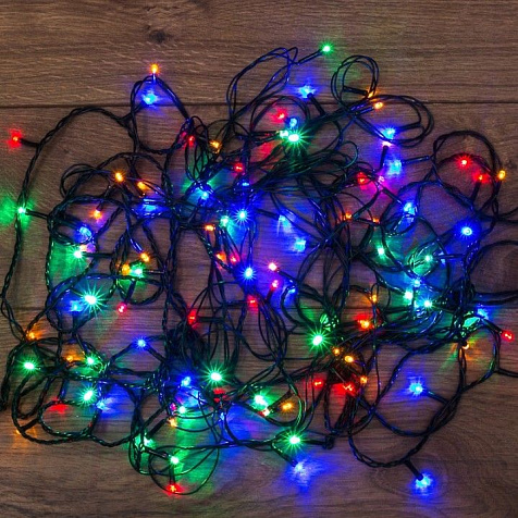 Гирлянда светодиодная Neon-Night  20м 200LED мультиколор 16Вт IP20 с контроллером купить в СОМ