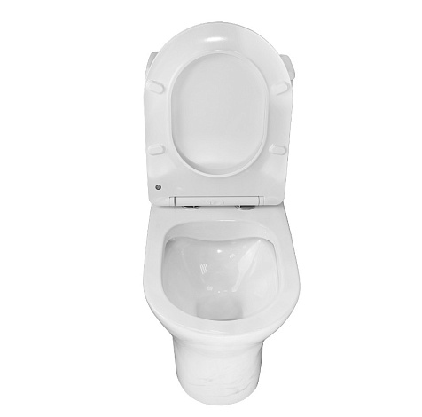 Унитаз монолит Azario Terni AZ-8618, безободковый, сиденье микролифт купить в СОМ