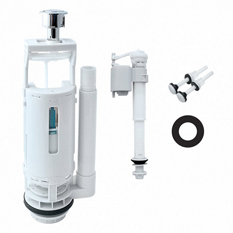 Арматура для смывного бачка Iddis F012400-01К, нижний подвод, двухуровневая купить в СОМ