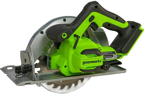Пила циркулярная Greenworks GD24CS, 24В, Li-ion, без АКБ и ЗУ, 185х20мм, бесщеточная купить в СОМ