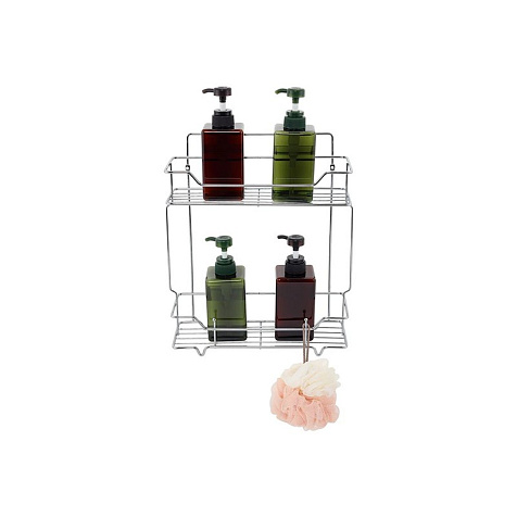 Полка для ванной Milardo Grid GRICS2CM44, прямая, двухэтажная купить в СОМ