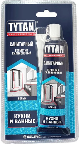 Герметик силиконовый Tytan Professional, санитарный, белый, 85 мл купить в СОМ