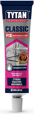 Клей монтажный Tytan Professional Classic Fix, прозрачный, 100мл купить в СОМ