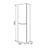 Пенал подвесной Iddis Cloud CLO40W0i97, белый, 40 см купить в СОМ