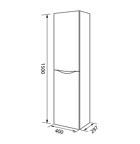 Пенал подвесной Iddis Cloud CLO40W0i97, белый, 40 см купить в СОМ