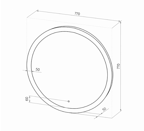 Зеркало Led Rinaldi D770, с сенсором купить в СОМ