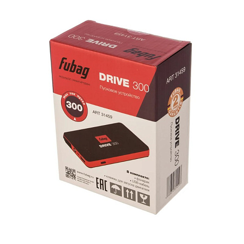Пусковое устройство FUBAG DRIVE 300, 12В, 300А, емкость 6000мА/ч купить в СОМ