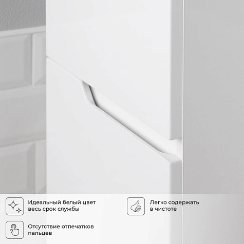 Пенал подвесной Itana Alexa 40, белый глянец, левый купить в СОМ