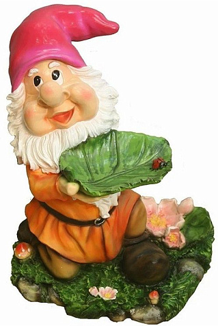 Фигура садовая Гном с листом купить в СОМ