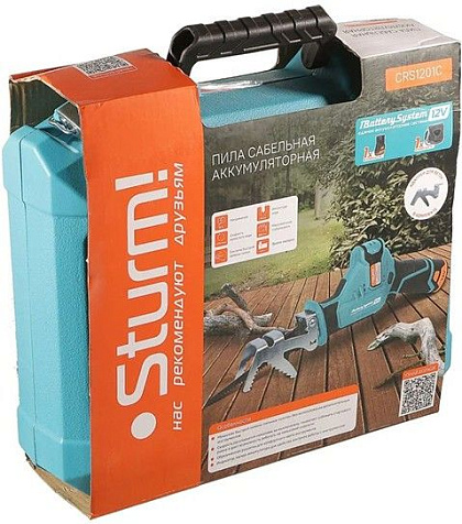 Пила сабельная STURM CRS1201C 1BatterySystem, 12В, Li-ion, АКБ 1х2.0А/ч купить в СОМ