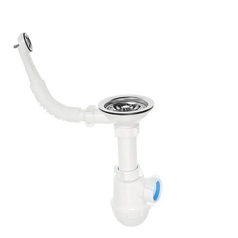 Сифон для мойки АНИ Грот А0142S, 3 1/2"х40, с гибким круглым переливом купить в СОМ