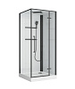 Кабина душевая BelBagno UNO-CAB-A-1-90-C-NERO-Bi-TOP-R, 90 х90 х212 мм, черный профиль, правая купить в СОМ