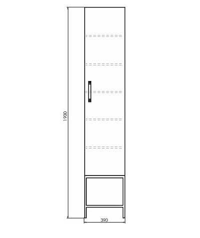 Пенал напольный Comforty Бредфорд-40, дуб темный купить в СОМ