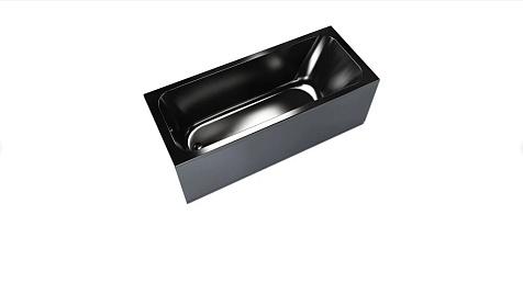 Ванна акриловая Strict Black, 1700 x700 мм, каркас, экран купить в СОМ