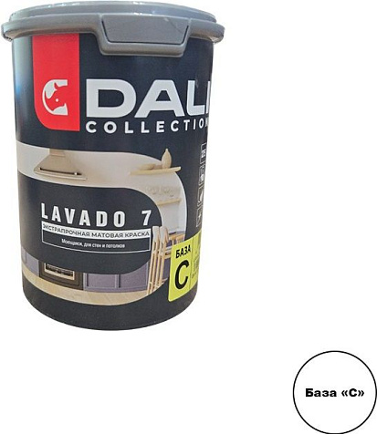 Краска акриловая Dali Collection LAVADO 7, для стен и потолков, база С, 0.9 л купить в СОМ