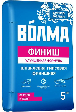 Шпатлевка гипсовая Волма Финиш, 5 кг купить в СОМ